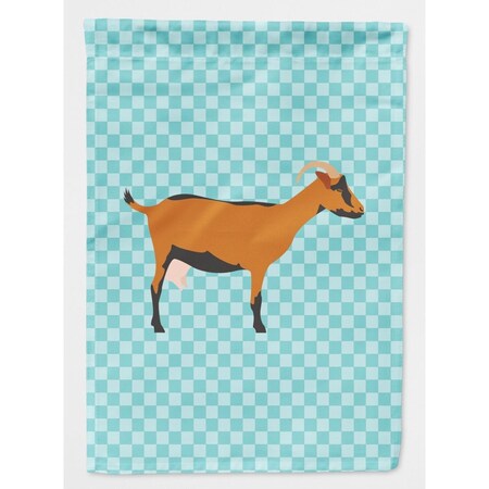 Carolines Treasures Oberhasli Goat Blue Check Flag Canvas House BB8062CHF